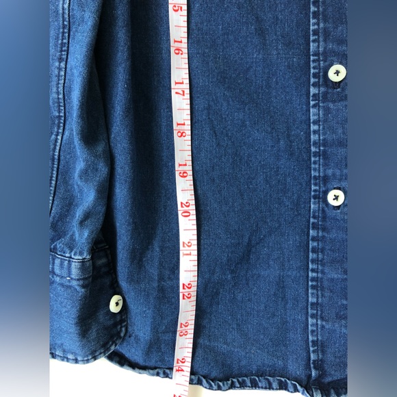 Everlane The Square Jean Denim Button Down Shirt in Dark Indigo Wash Size XS - Picture 12 of 12
